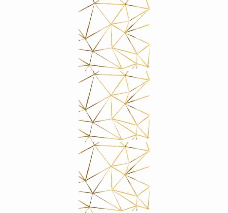 Tapete Eingang geometrische goldene linien - TenStickers