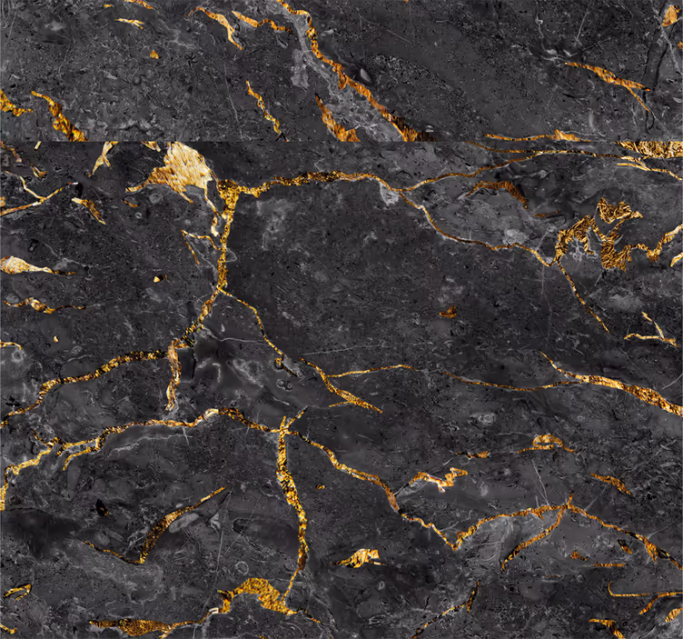Marmor Tapete Schwarzgoldene marmorimitation - TenStickers