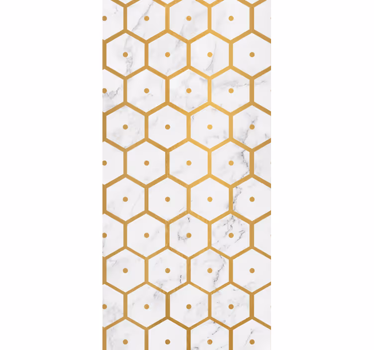 Tapete Badezimmer sechseckiges muster eleganz - TenStickers