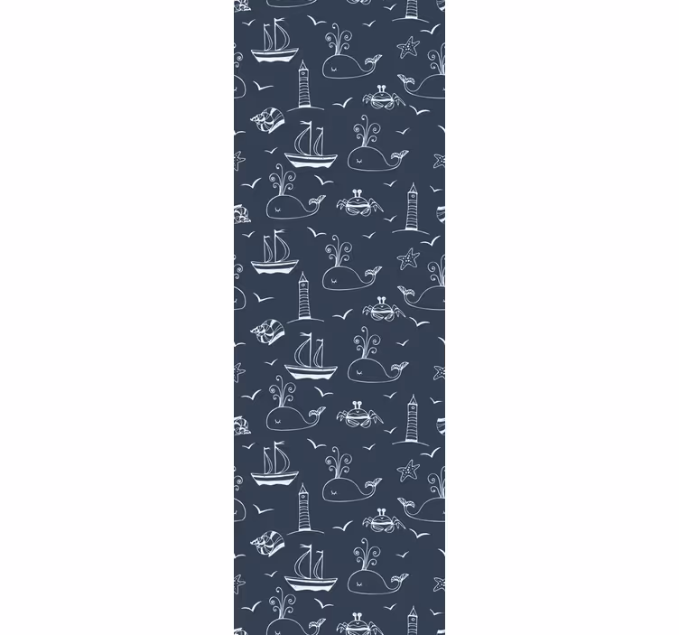 Tapete Fische wal-nautikszene - TenStickers