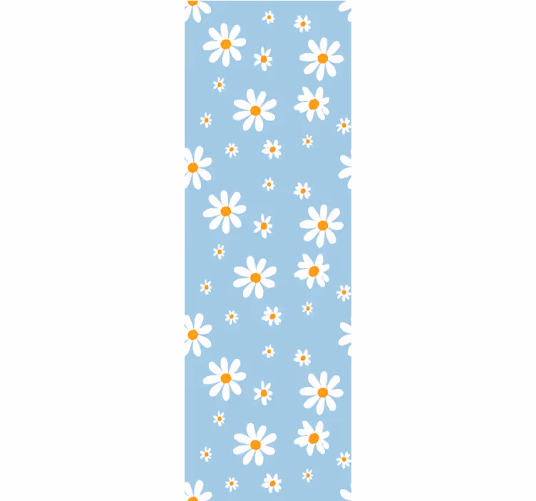 Blumentapete mit gänseblümchenmuster - TenStickers