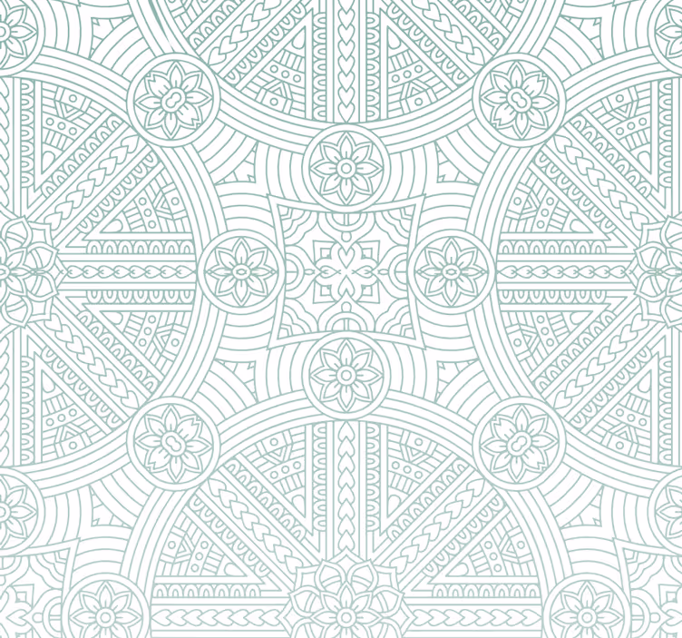 Tapete Hochzeit grünes boho-aztekenmuster - TenStickers