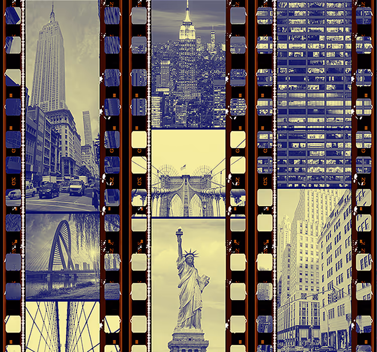 Fototapete Stadt NY - Filmstreifen - TenStickers