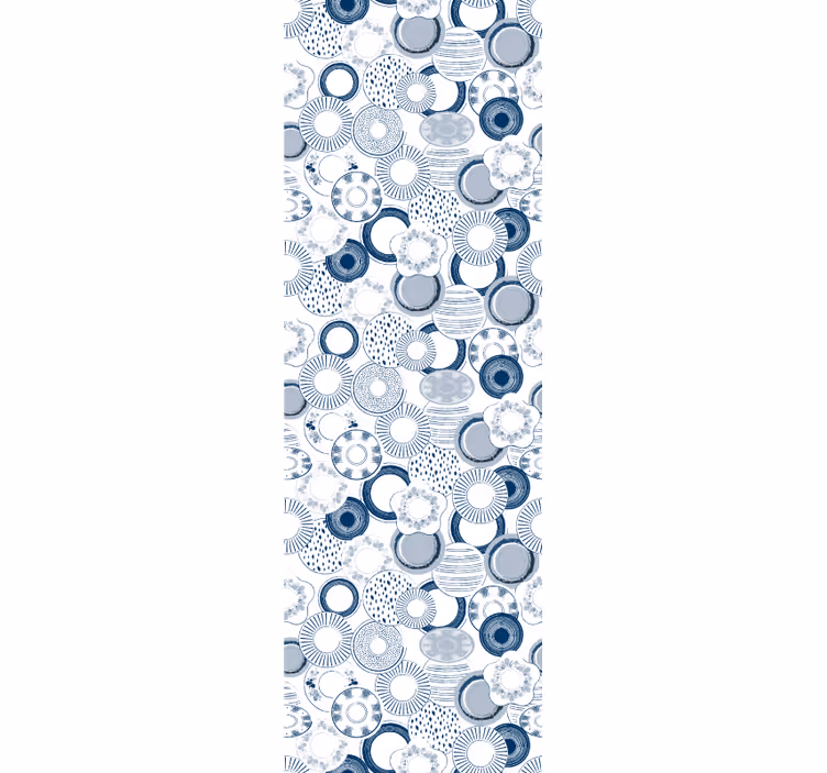 Tapete Ornamente delftblau - TenStickers