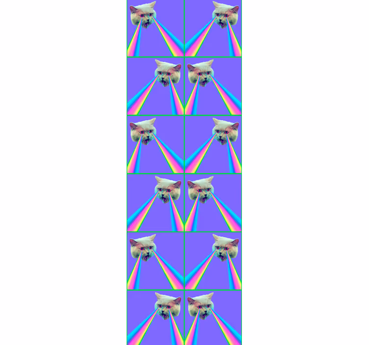 Katzen Tapete vaporwave Laser-Katze - TenStickers
