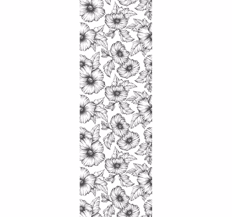 Blumentapete mallow Design - TenStickers