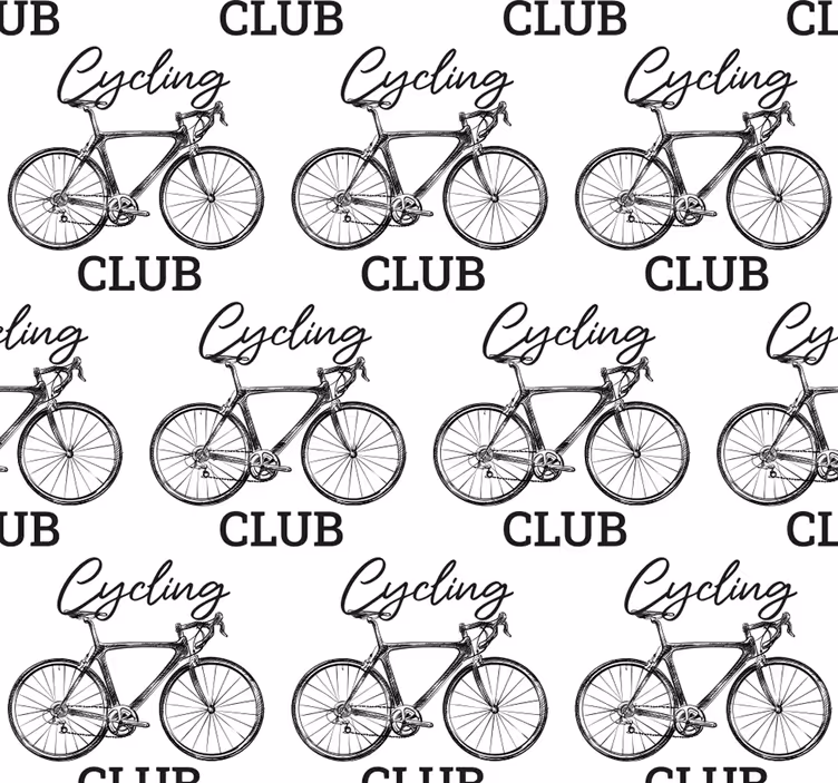 Wohnzimmer Tapete mit Fahrrad Design - TenStickers