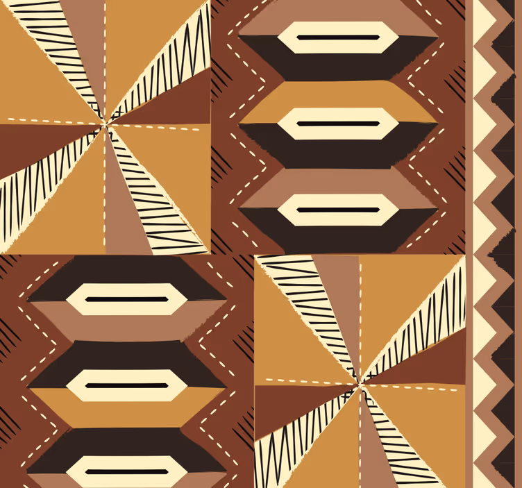 Tapete Flur mit afrikanischem Kultur Muster - TenStickers