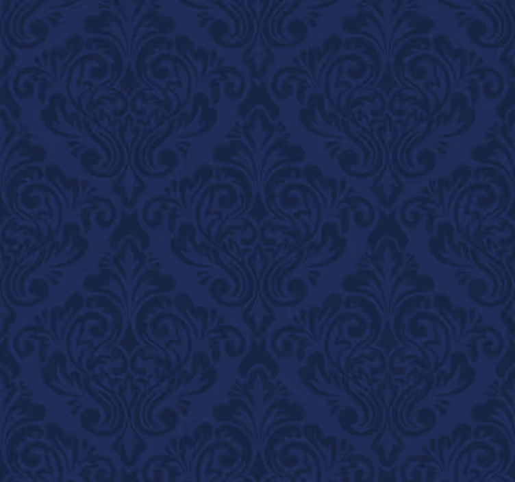 Tapete Wohnzimmer marineblauer damast - TenStickers