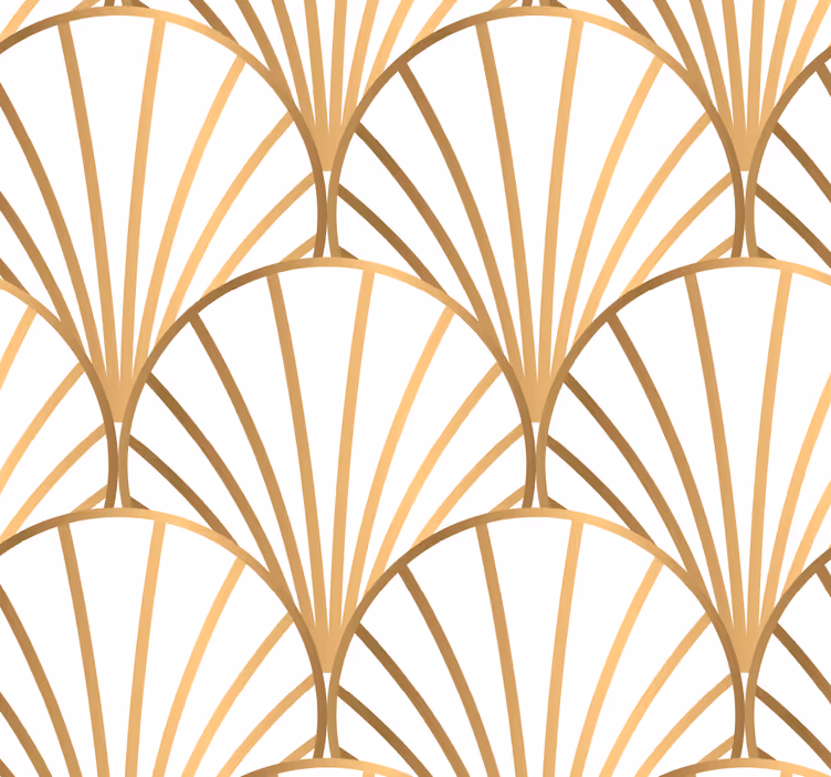 Schlafzimmer Tapete Weiß und Gold für den Flur - TenStickers