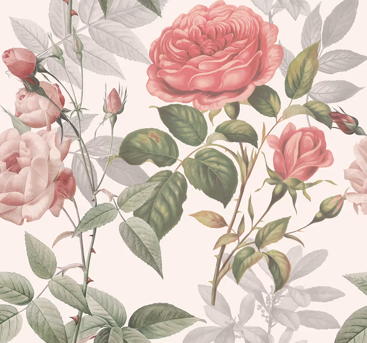 Fototapete Natur große Rosen - TenStickers