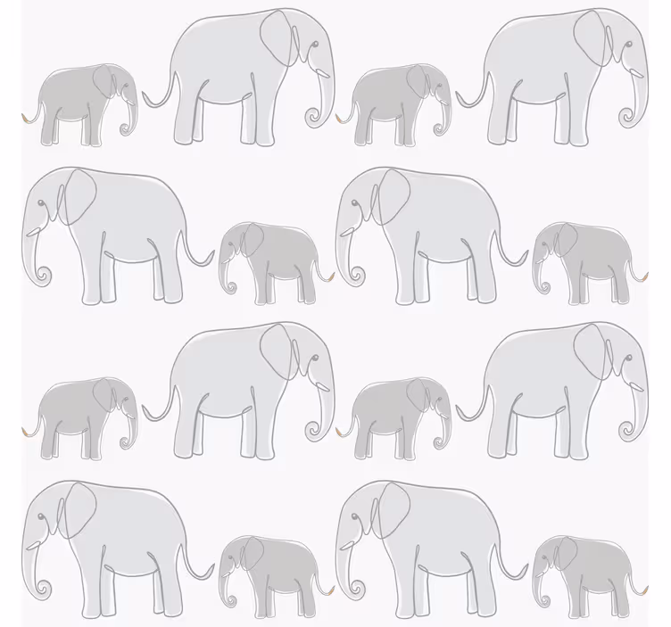 Tapete Kinderzimmer minimalistische Elefanten - TenStickers