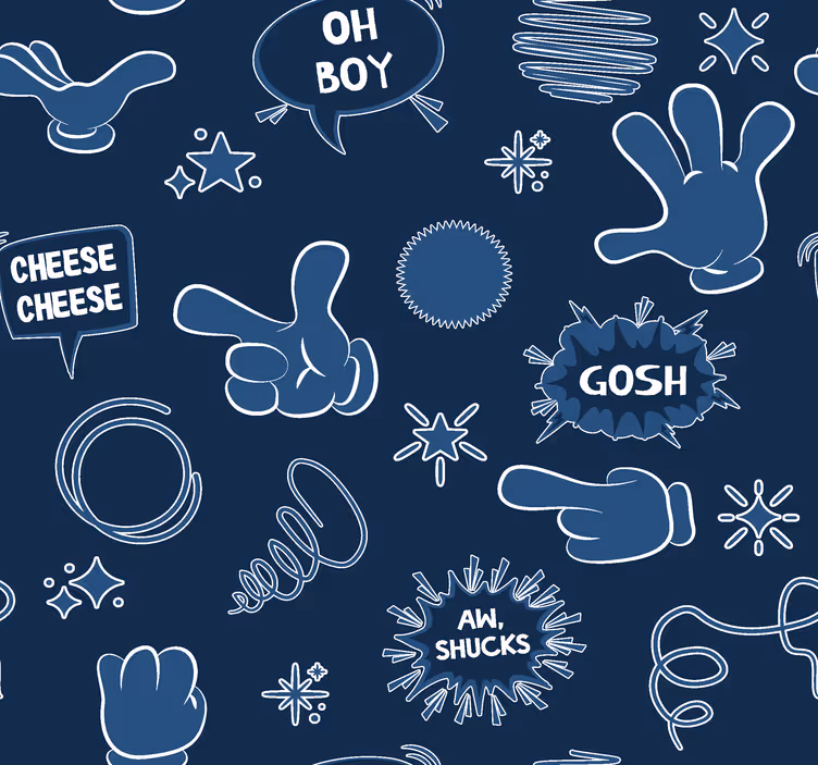 Tapete dunkelblau comic-stil - TenStickers
