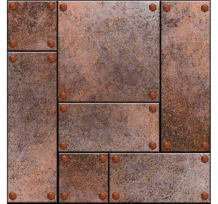 Tapete Jugendzimmer metallplatten - TenStickers
