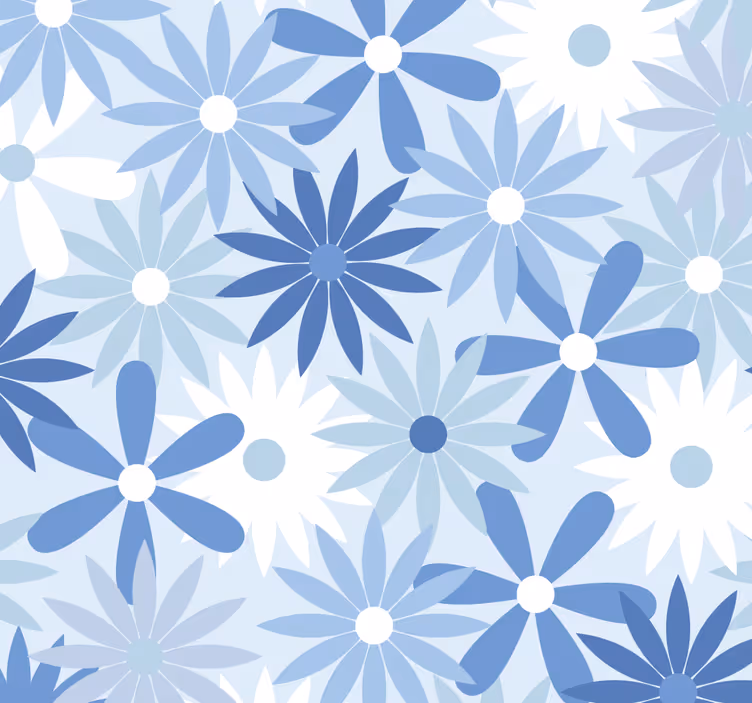 Tapete florale Ornamente blumige geometrische Verschmelzung - TenStickers