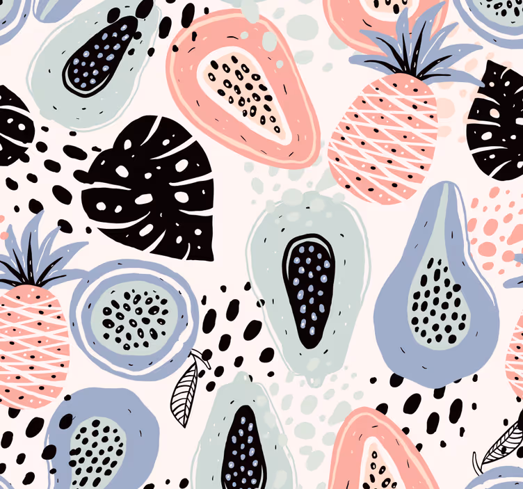 Tapete Küche botanisches muster - TenStickers