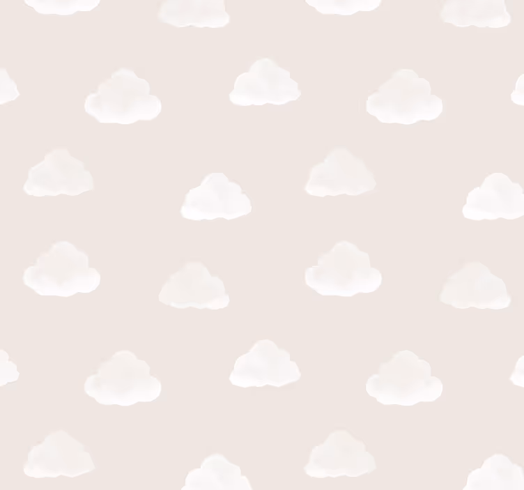 Tapete Baby beiges Wolkenmuster - TenStickers