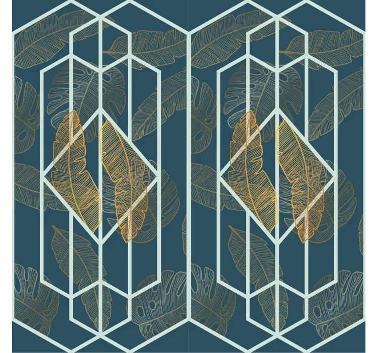 Geometrische Tapete tropisches design - TenStickers