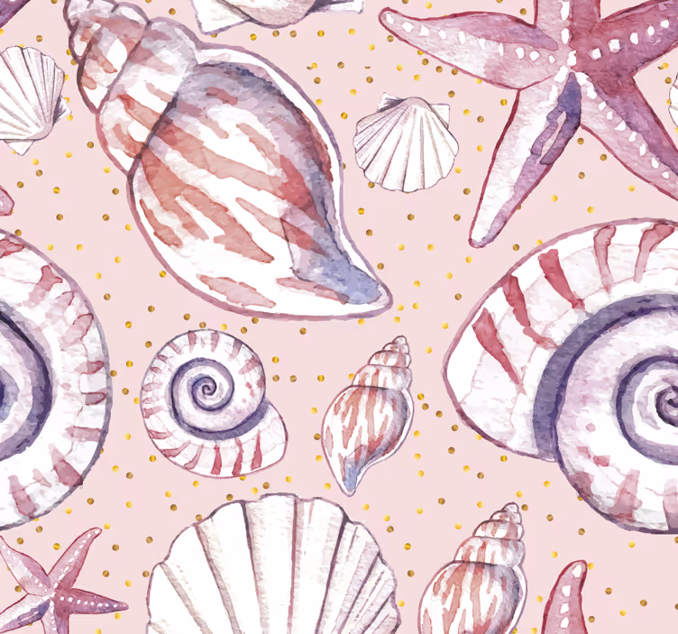 Tapete Fische schmetterlings-muschelmotiv - TenStickers