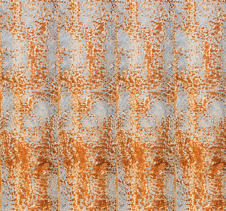 Ziegel Tapete verrostete metallillusion - TenStickers