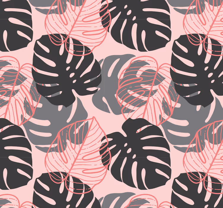 Fototapete Natur Blätter tropisches Monstera Muster - TenStickers