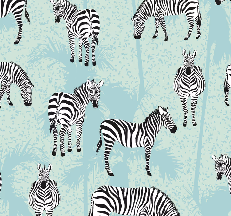 Zebra tapete im zebra design - TenStickers