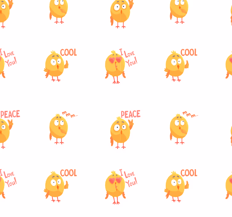 Tiere Tapete küken-cartoon-muster - TenStickers