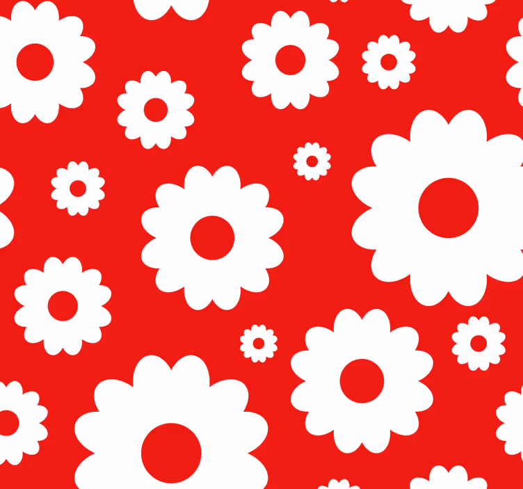 Tapete Natur Blumenmotiv-display rot - TenStickers