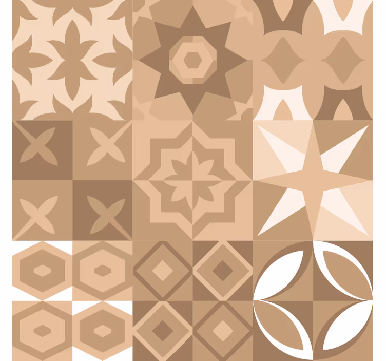 Fliesen Tapete portugiesische beige Fliesen - TenStickers