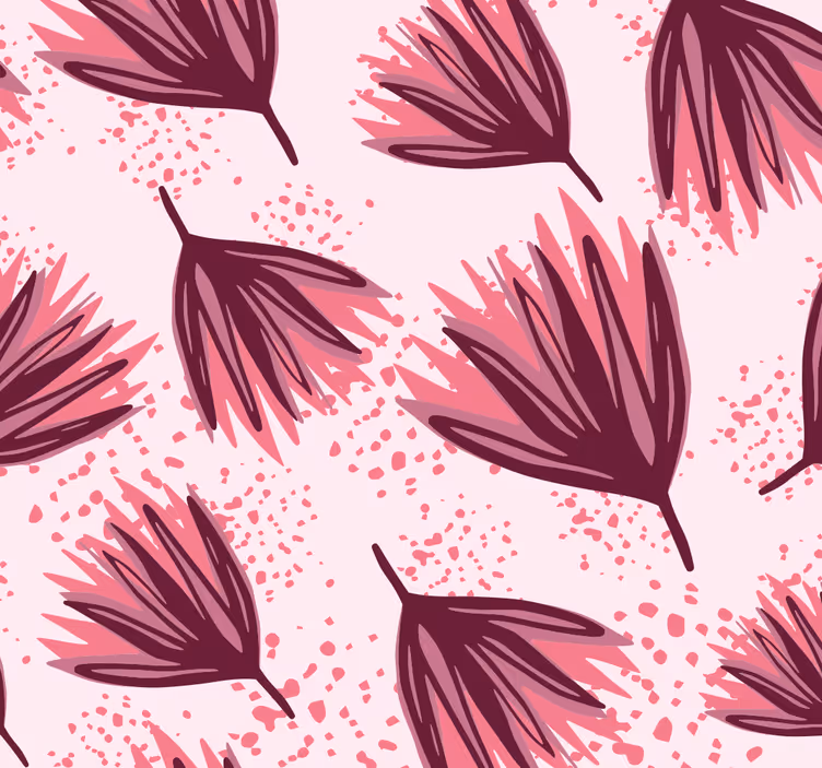 Blumentapete rosa mustermotiv - TenStickers