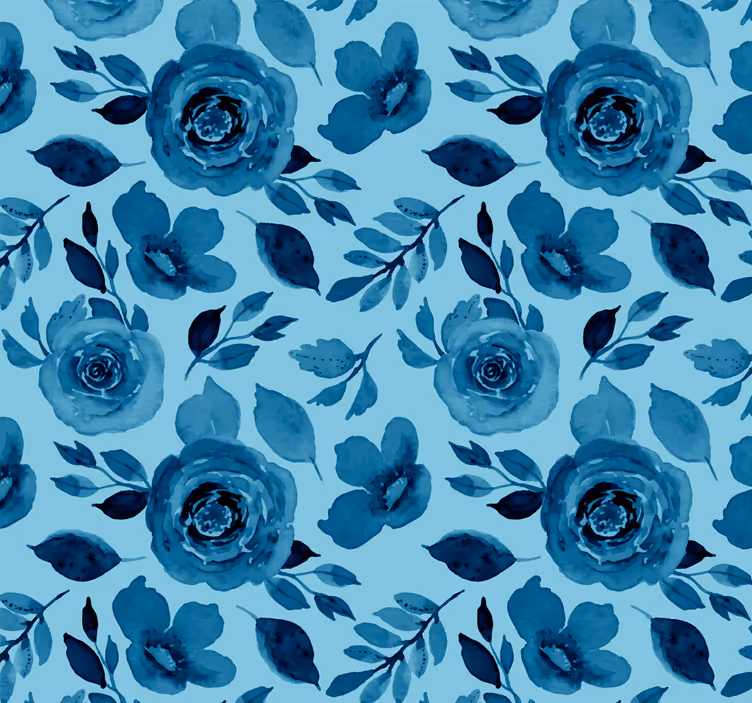 Tapete Natur blaues Blumenarrangement - TenStickers