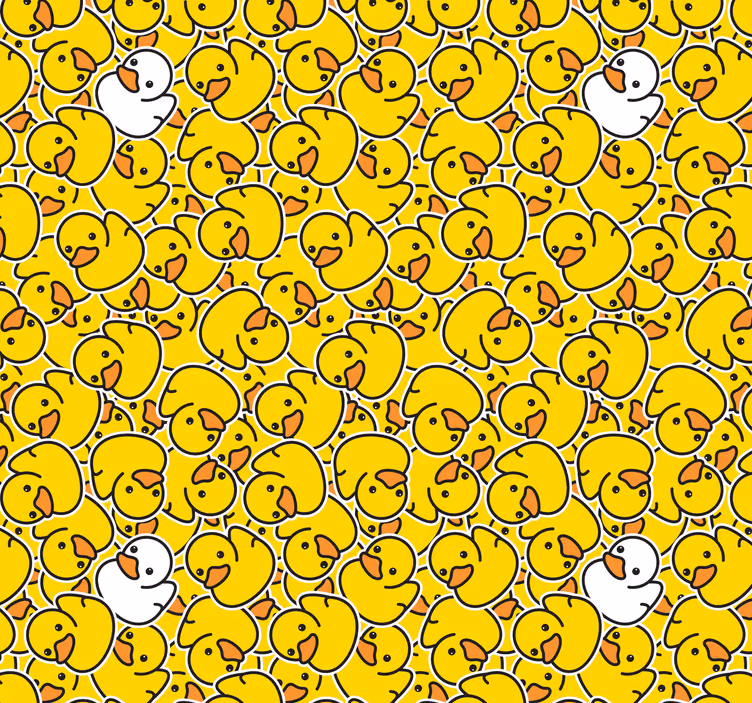Schlafzimmer Tapete Verschiedene süße weiße ente - TenStickers