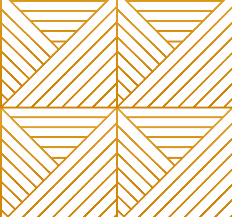 Tapete Wohnzimmer goldene geometrische Linien - TenStickers