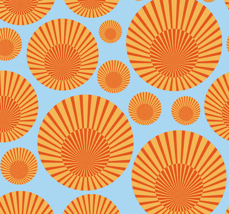 Tapete Wohnzimmer Sonnenschein der 70er Jahre - TenStickers