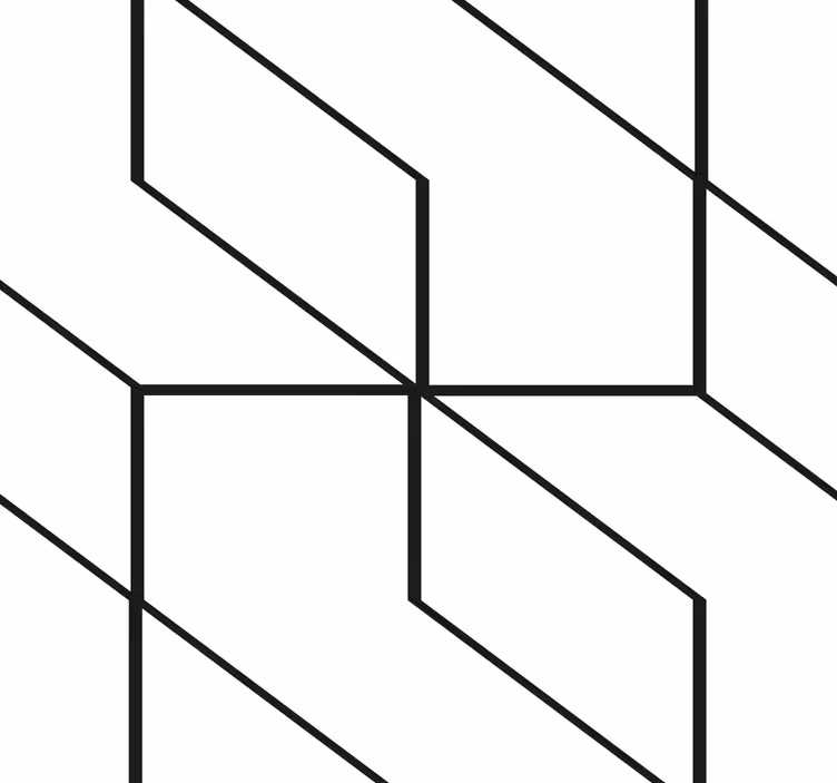 Tapete Jugendzimmer geometrisches Sechseck Linienmuster - TenStickers