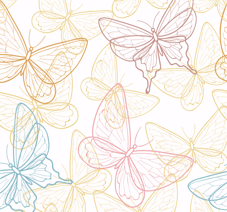Schmetterling Tapete Bad Tapete mehrfarbigen schmetterling - TenStickers