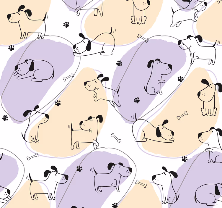 Tapete nordisches Hundemuster - TenStickers