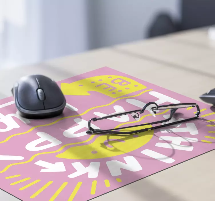 Mousepad Spruch Denk positiv - TenStickers