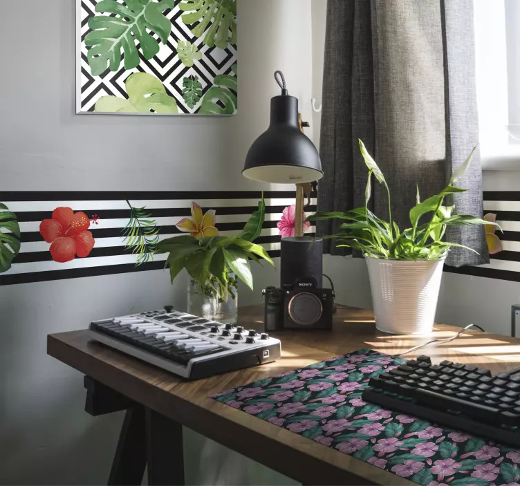 Mauspad muster botanische grüntöne - TenStickers