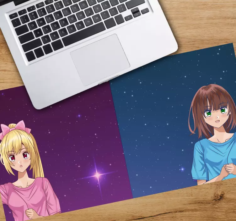 Anime mauspad mit anime figuren und sternen - TenStickers