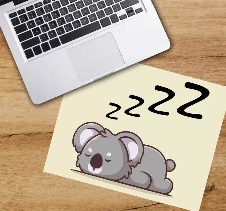 Anime mauspad mit schlafendem koala motiv - TenStickers
