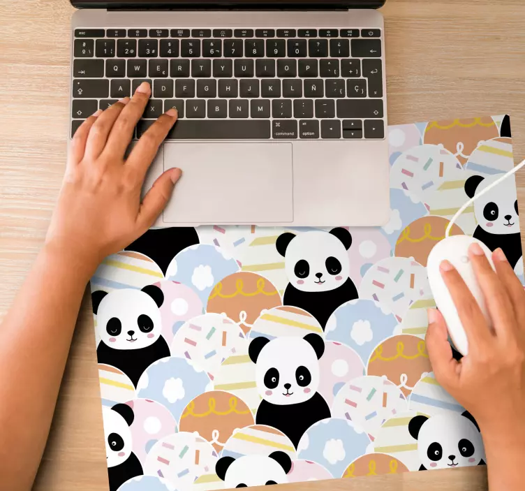 Anime mauspad mit süßem panda-muster - TenStickers