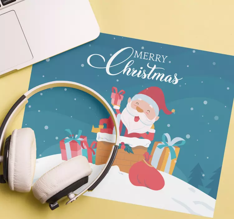Frohe weihnachten mit weihnachtsmann-mousepad - TenStickers