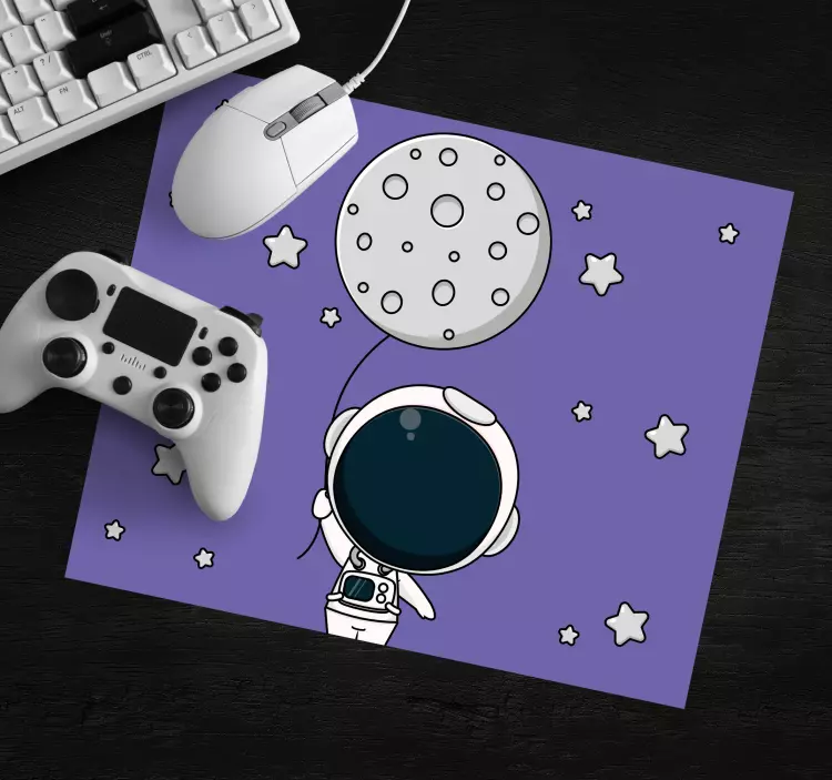 Gaming mauspad astronaut mit ballon - TenStickers