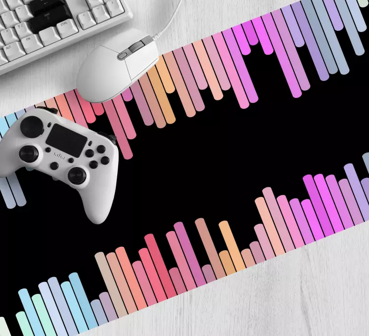 Gaming mauspad bunte klangwellen - TenStickers