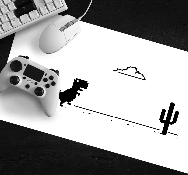 Gaming mauspad dinosaurier und kaktus - TenStickers