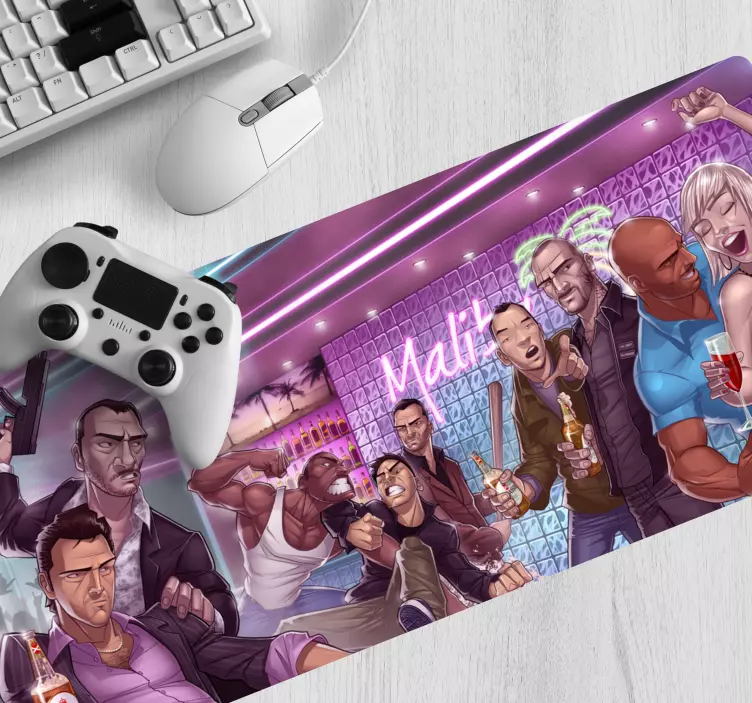 Gaming mauspad dramatische partyszene - TenStickers