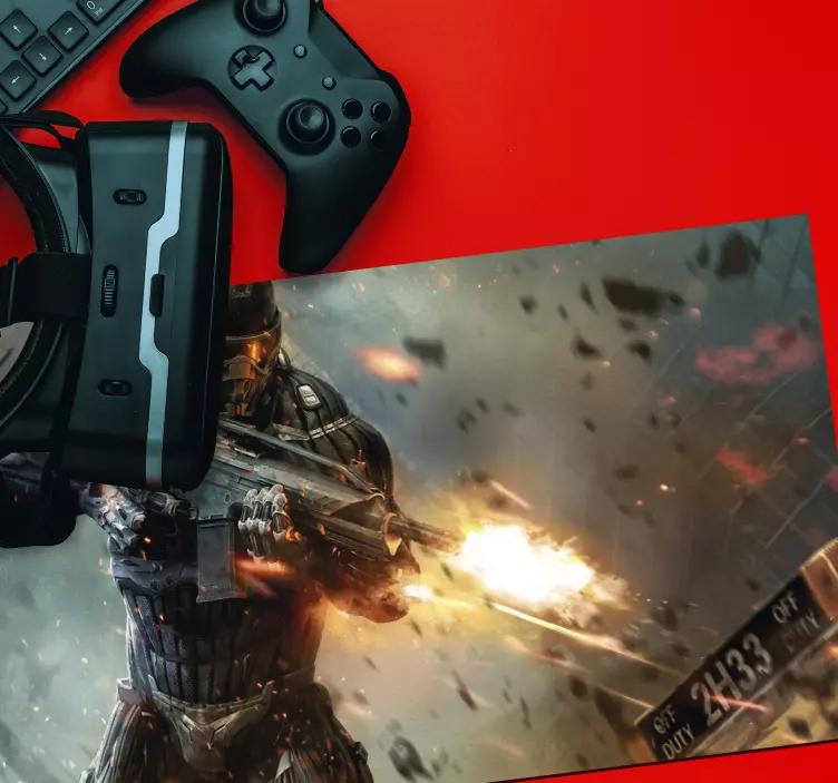 Gaming mauspad futuristische soldaten action - TenStickers