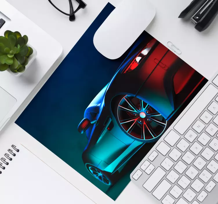 Gaming mauspad im stilvollen auto seitenspiegel design - TenStickers