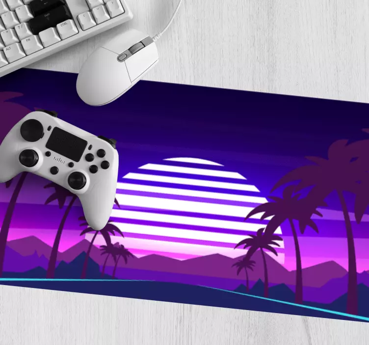 Gaming mauspad lebhaftes sonnenuntergangslandschaft - TenStickers